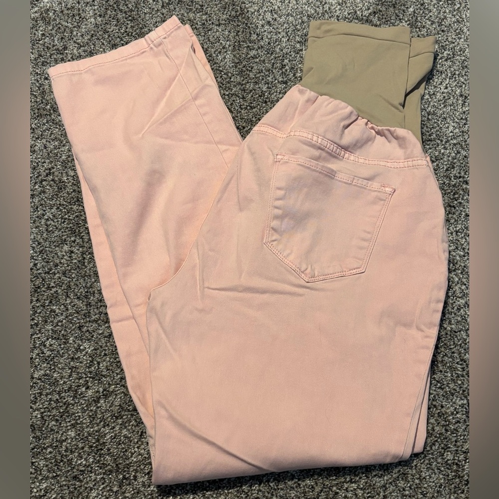 Motherhood Maternity Blush and Beige Pants - Picture 1 of 7